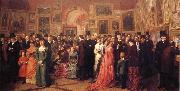 William Powell  Frith Private View of the Royal Academy 1881 oil
